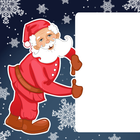 Santa Claus with Christmas greetings, eps10のイラスト素材