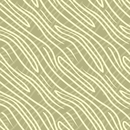 Abstract light green seamless pattern with wavy lines, vector backgroundのイラスト素材