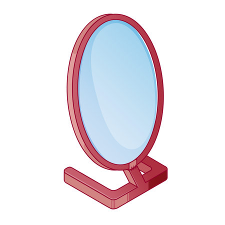 Ð¡osmetic mirror, vector illustration isolated on whiteのイラスト素材