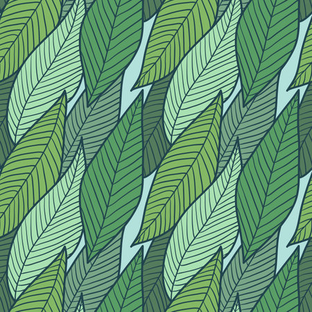 Seamless pattern with bay leaves, decorative simple vector background, eps10のイラスト素材