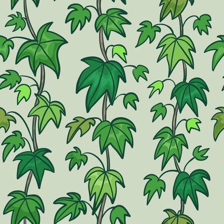 Seamless pattern with ivy, decorative simple vector background, eps10のイラスト素材