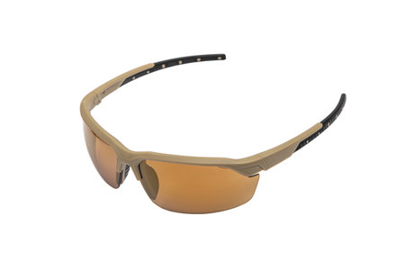 Modern goggles for eye protection. Glasses with plastic frames and plastic lenses. Isolate on a white background.の写真素材