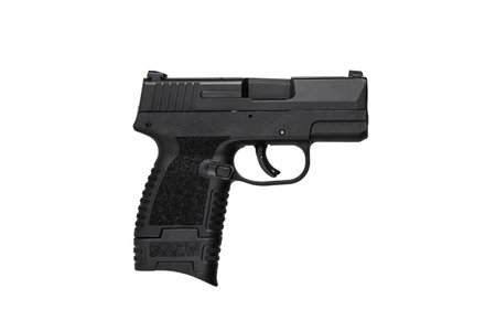 Modern semi-automatic pistol isolate on a white background. Armament for the army and police. Short-barreled weapon.の写真素材