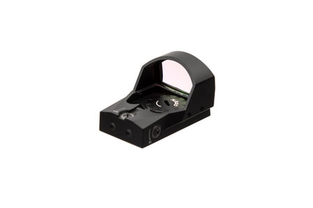 Modern optical collimator sight. Aiming device for shooting at short distances. Isolate on a white background.の写真素材
