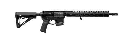 Modern automatic rifle isolated on white background. Weapons for police, special forces and the army. Folding automatic carbine. Assault rifle on white back.の写真素材