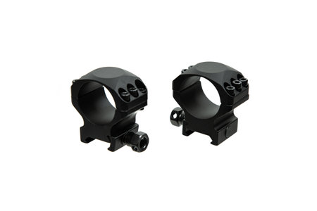 Quick disconnect mount made for holding a scope on a rifle isolated on white background. Quick Release Sniper Cantilever Scope Mount.の写真素材