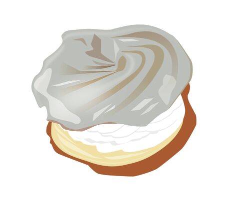 Dessert - wreath with whipped creamの写真素材