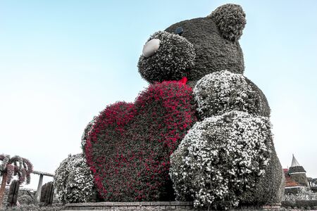 2018: A Mega Flower Garden in Dubai. The garden was launched on Valentine's Day in 2013のeditorial素材