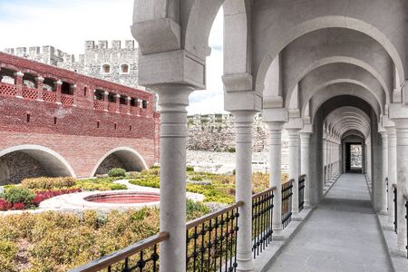 Rabati Castle, Akhaltsikhe, Georgia - May, 2017: The wonderful architecture of the ancient city - the fortress.のeditorial素材