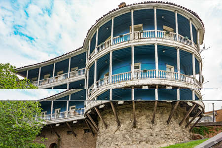 A traditional european house on a hill. Historical and architectural heritage. Tbilisi, Georgia, Mar.2017のeditorial素材
