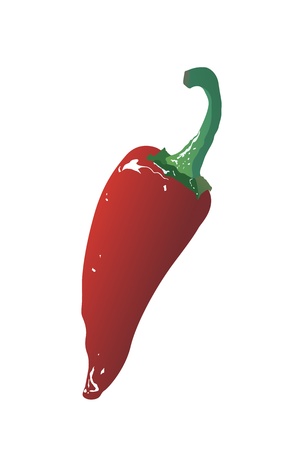 red hot chili pepper isolated on a white backgroundのイラスト素材