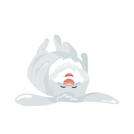 vector illustration of cartoon rabbits of different breeds. Lovely rabbits for veterinary design. Gray, red and white rabbits. Cheerful, soft, fluffyのイラスト素材