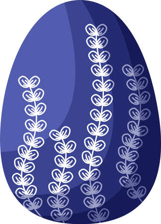 Vector beautiful Easter egg on a white background. Vector illustration. Happy easter.のイラスト素材