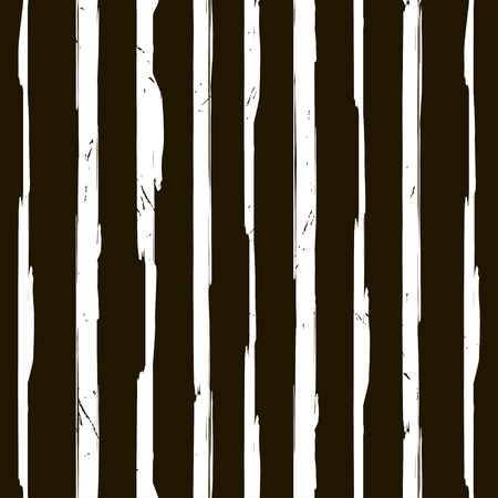 Seamless pattern with calligraphic brush strokes. Vector black and white art backgroundのイラスト素材