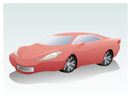 The vector illustration of the Sport Carのイラスト素材