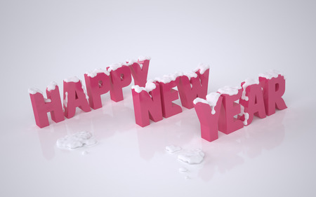 Happy New Year. New Year Card. The illustration of the Happy New Year Concept. Rendering imageの写真素材