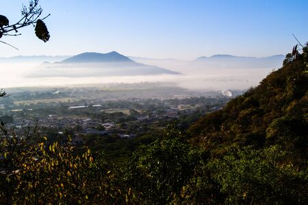 The morning mist around San Miguel Mountの写真素材
