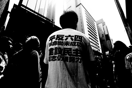 hong kong democracy paradeのeditorial素材