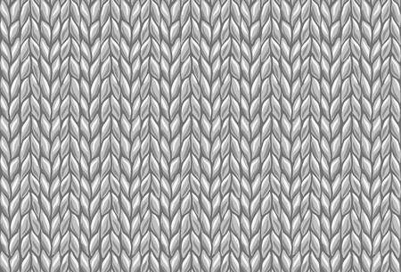 knitted wool background pattern. gray vector drawのイラスト素材