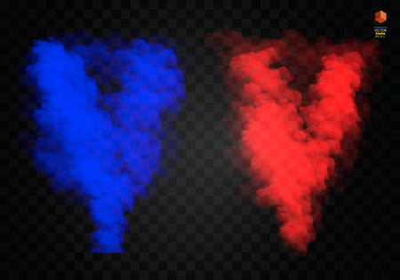 Fog or smoke color isolated transparent special effect. White vector cloudiness, mist smog background. illustrationのイラスト素材