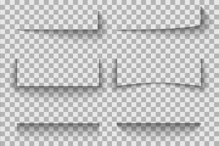 Transparent realistic paper shadow effects. Transparent background. Vector illustration EPS10のイラスト素材