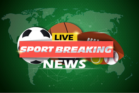 Sport news background, breaking news, sport news theme. Vector EPS10のイラスト素材