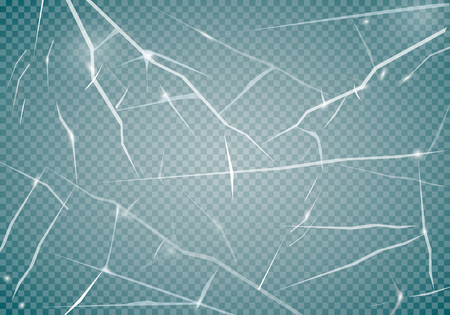 The surface texture is cracked on ice, isolated on a transparent background. Vector illustration.のイラスト素材