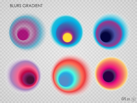 Set of color abstract color gradients. Colorful abstract gradient. Vector illustration for design, advertisement, cover, poster, print and presentation.のイラスト素材