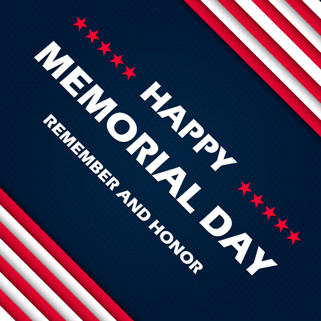 Happy memorial day typography Illustration.のイラスト素材
