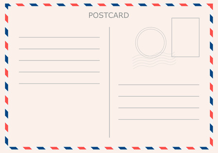 Postcard with white paper texture. Vector illustrationのイラスト素材