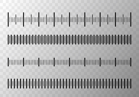Set of size indicators with different unit distances. Abstract graphic element. Vector illustrationのイラスト素材