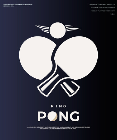 Ping-pong club logotypes. Vector illustration EPS10のイラスト素材