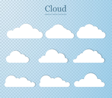 Set vector illustration of clouds collection. Vector abstract design. EPS10のイラスト素材