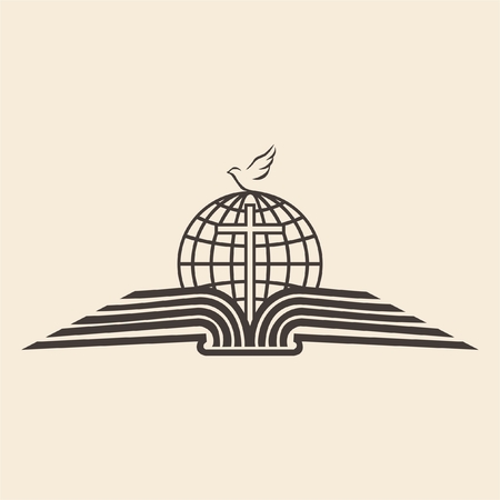 A dove on a crossのイラスト素材