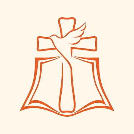 Church . Holy spirit, cross, dove, Bibleのイラスト素材