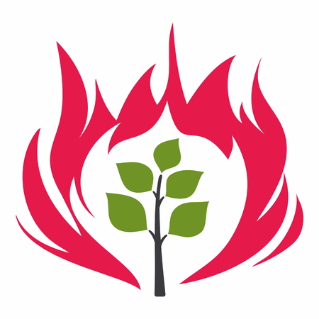 burning bushのイラスト素材