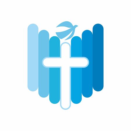 Church . Cross and doveのイラスト素材