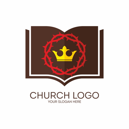 Church logo. Crown of thorns, crown, king, Bible, iconのイラスト素材