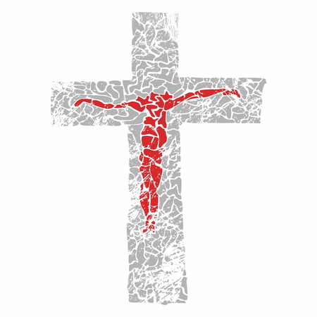 jesus on the cross illustrationのイラスト素材