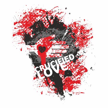 Crucified love illustrationのイラスト素材