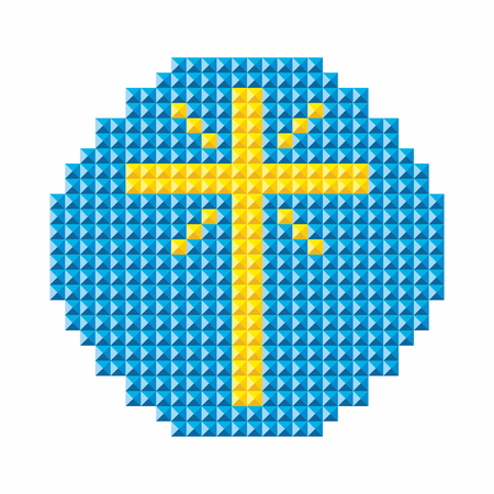 Cross pixels illustrationのイラスト素材
