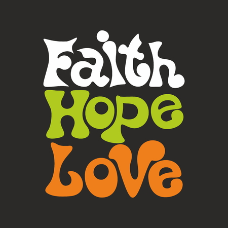 Faith, Hope, Love illustrationのイラスト素材