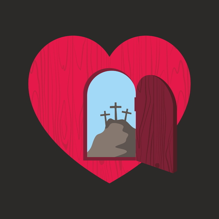 Open heart for Jesusのイラスト素材