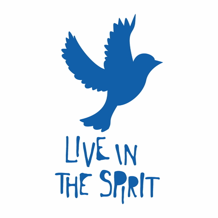 Hand drawn of Live in the Spiritのイラスト素材