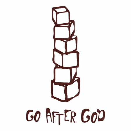 Hand drawn of Go after Godのイラスト素材