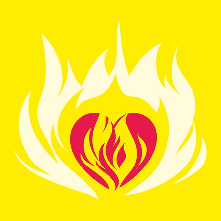 Heart in holy fireのイラスト素材