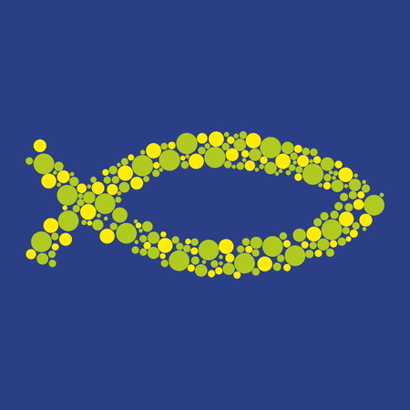 Jesus fish, colors.のイラスト素材