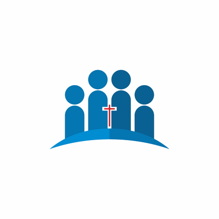 Membership, church, cross, people, icon, Bible, missionsのイラスト素材