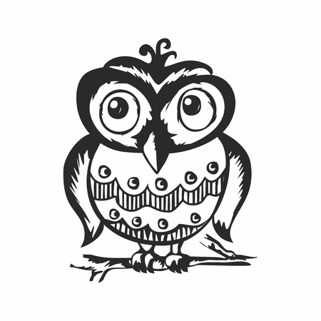cool owlのイラスト素材