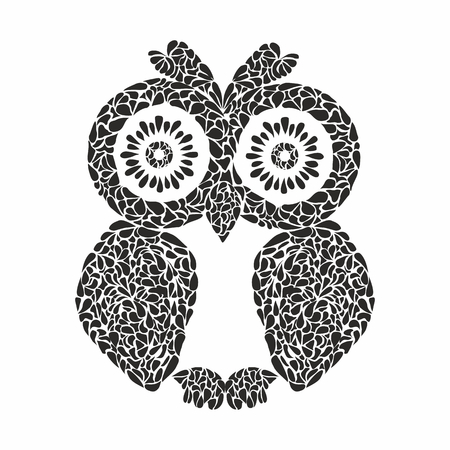 Owl Mosaicのイラスト素材